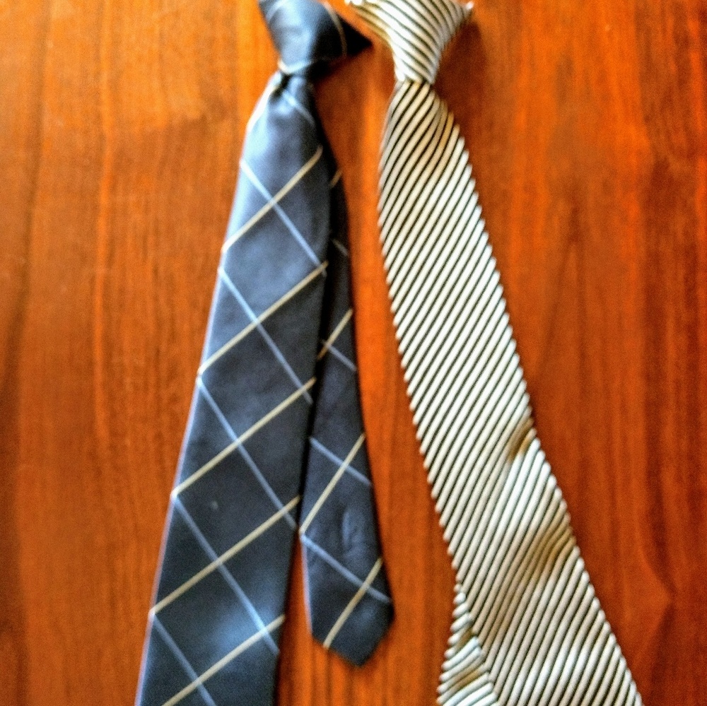 Two Boys Clip on Ties